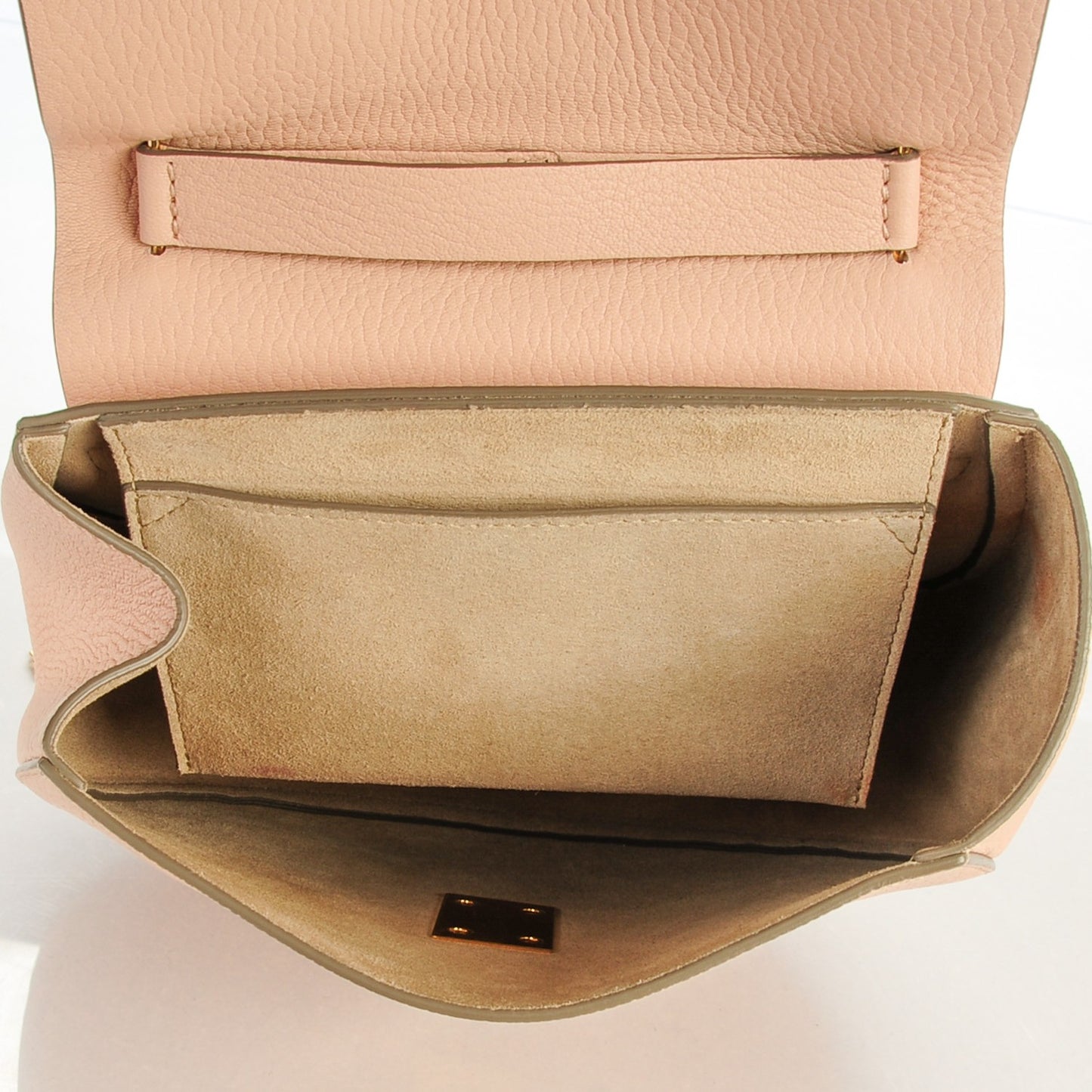 Grained Lambskin Medium Drew Shoulder Bag Cement Pink