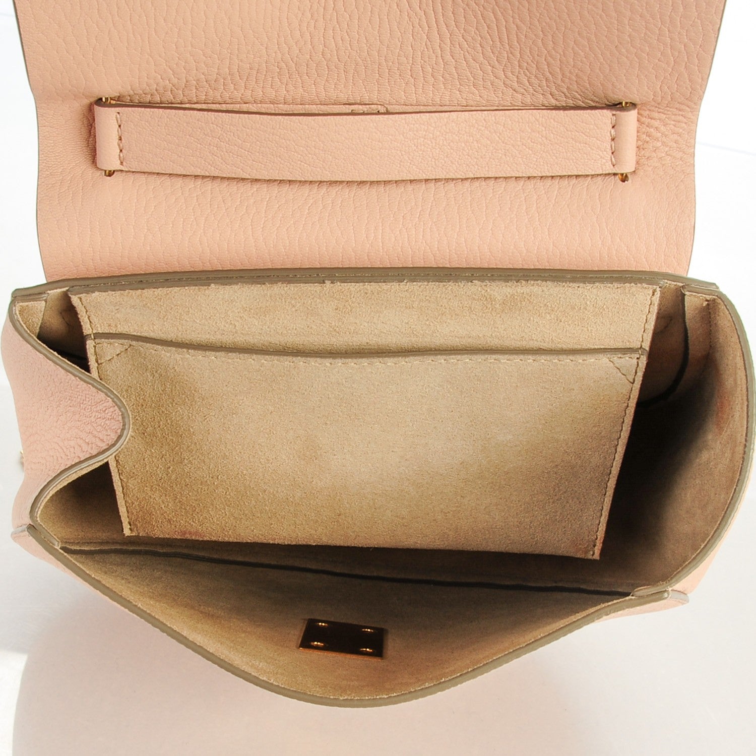 Chloe Grained Lambskin Medium Drew Shoulder Bag Cement Pink 5 of 7