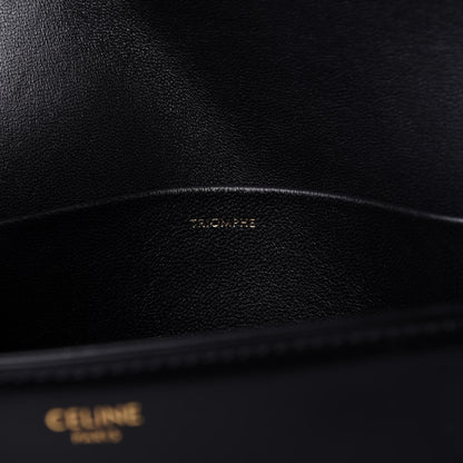 Celine Shiny Calfskin Nano Triomphe Black 9 of 10