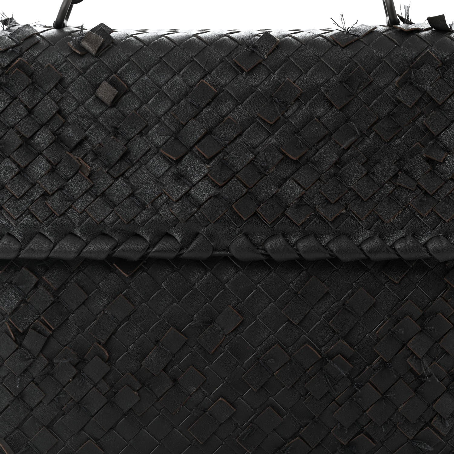 Bottega Veneta Nappa Intrecciato Fringe Flap Black 8 of 10