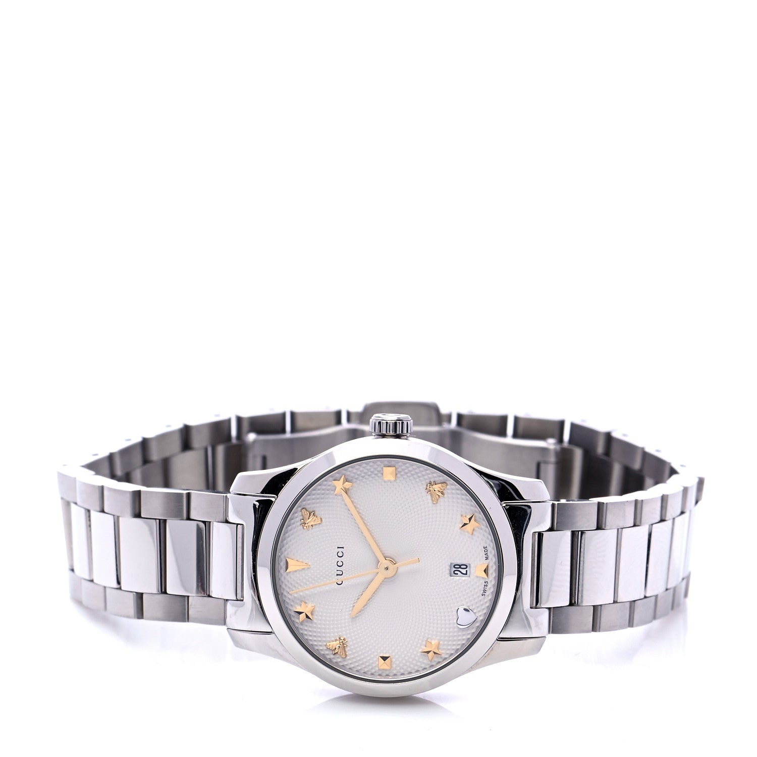 Gucci Stainless Steel 27mm G-Timeless Charm Quartz Watch 2 of 6