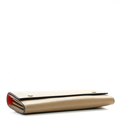 Celine Drummed Calfskin Large Multifunction Flap Wallet Dune 3 of 12