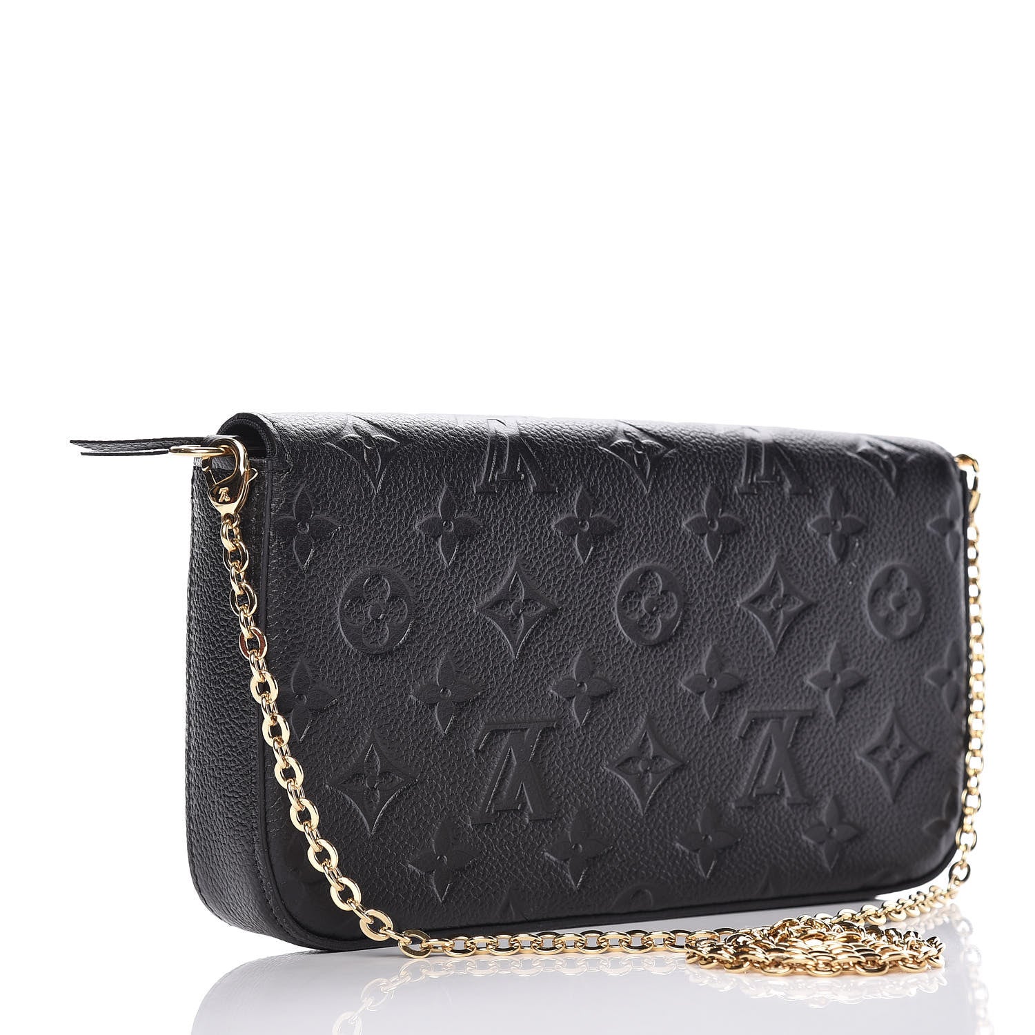 Louis Vuitton Empreinte Pochette Felicie Chain Wallet Black 4 of 12