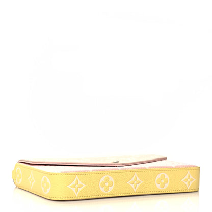 Louis Vuitton Empreinte Spring in the City Felicie Pochette Chain Wallet Pink Beige Yellow 5 of 11