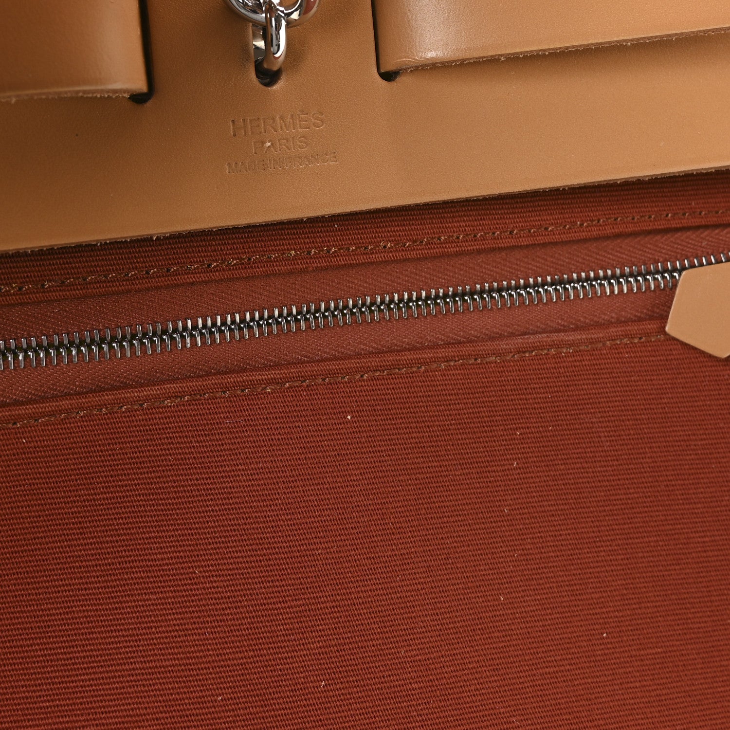 Hermes Military Toile Vache Hunter Herbag Zip Retourne 31 PM Lime Naturel Sable Rouge Garance 7 of 11