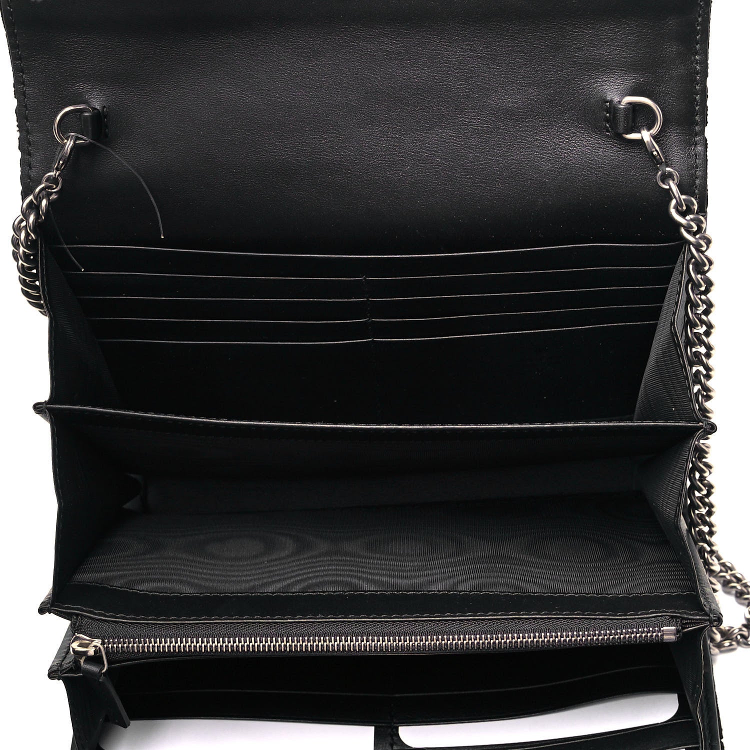 Gucci Velvet GG Monogram Mini Dionysus Chain Wallet Black 5 of 11