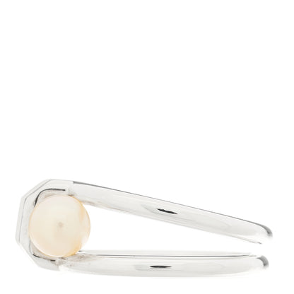 Tiffany Sterling Silver Pearl HardWear Double Pearl Ring 50 5.5 3 of 6