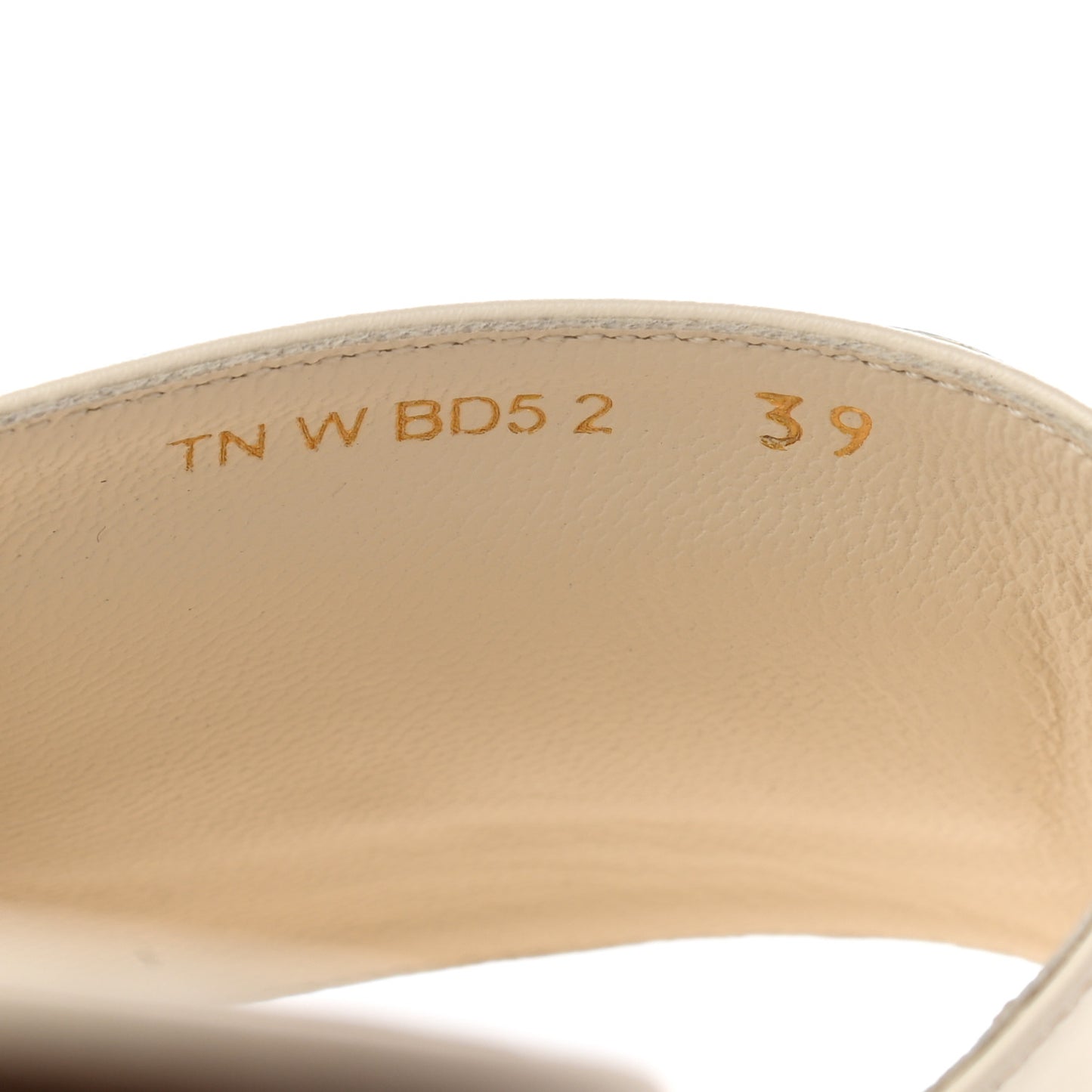 Calfskin Vlogo Flat Slide Sandals 39 Light Ivory