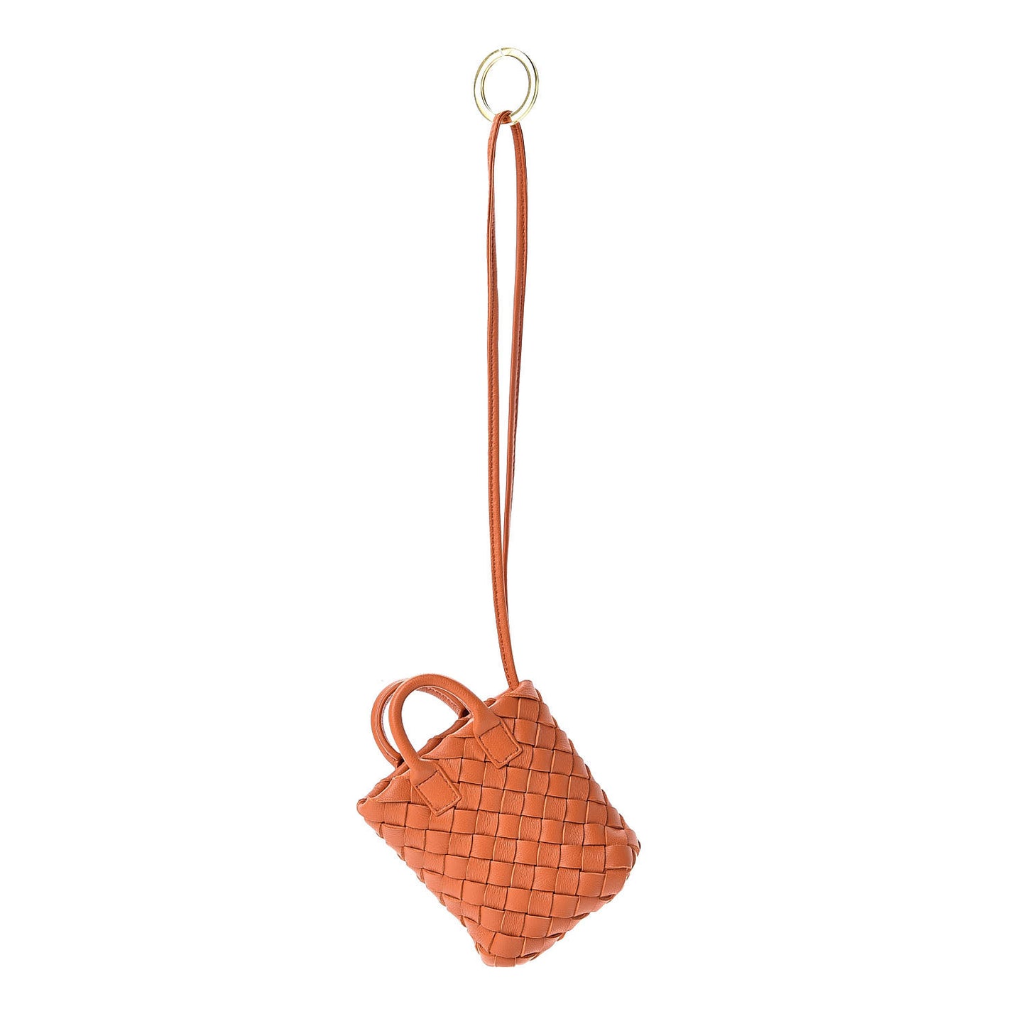 Nappa Intrecciato Maxi Cabat Bag Charm Burned Orange