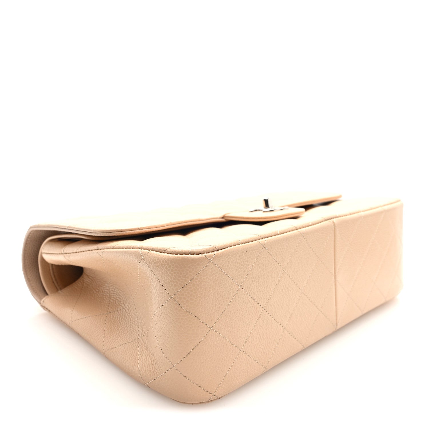 Chanel Caviar Quilted Jumbo Double Flap Beige 4 of 10