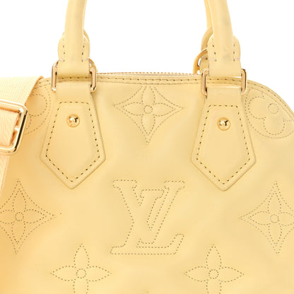 Louis Vuitton Calfskin Bubblegram Alma BB Banana 7 of 19