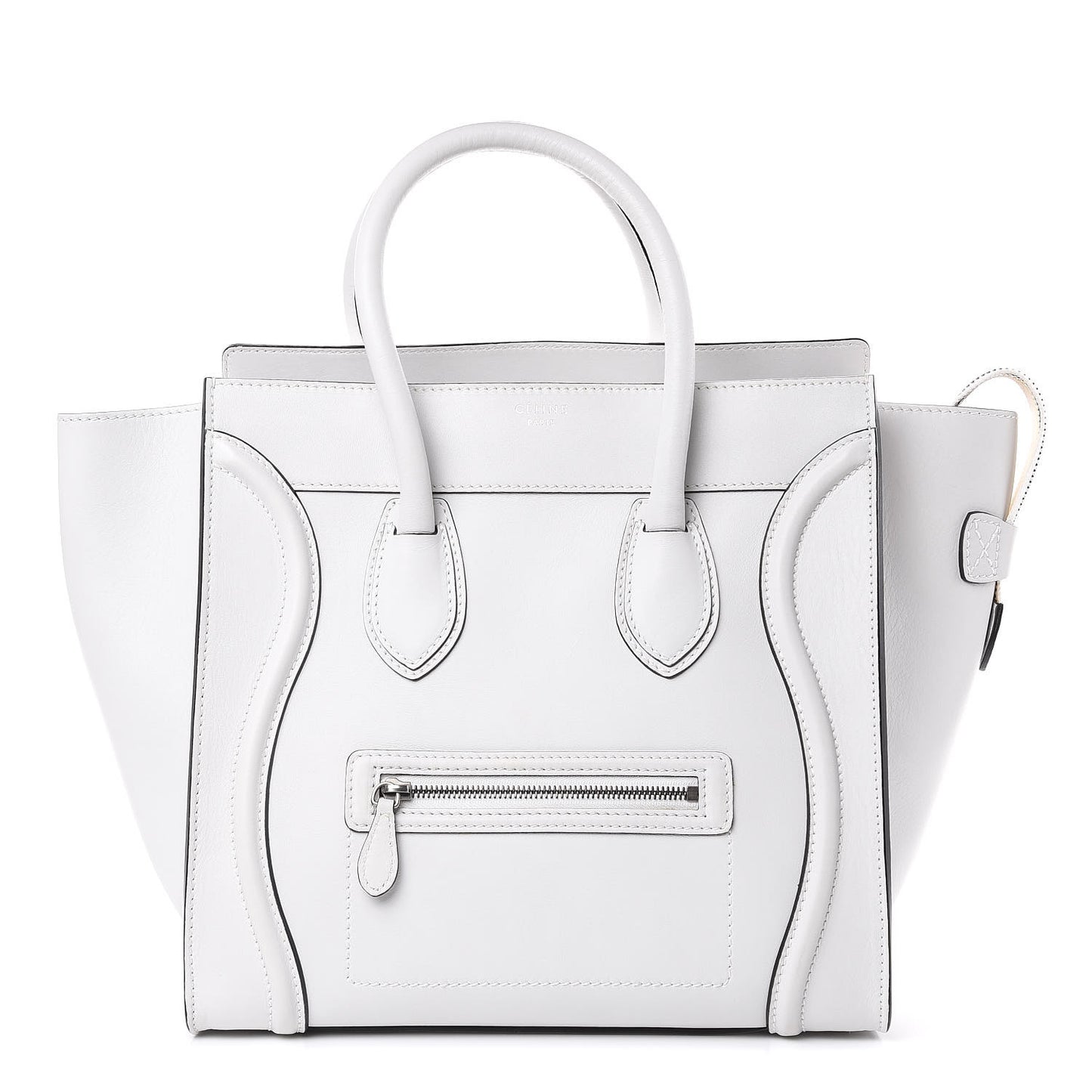 Smooth Calfskin Mini Luggage White