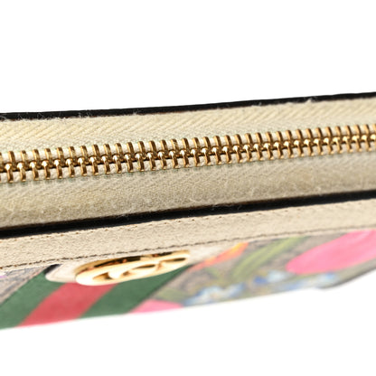 Gucci GG Supreme Monogram Flora Ophidia Zip Around Wallet White 9 of 13