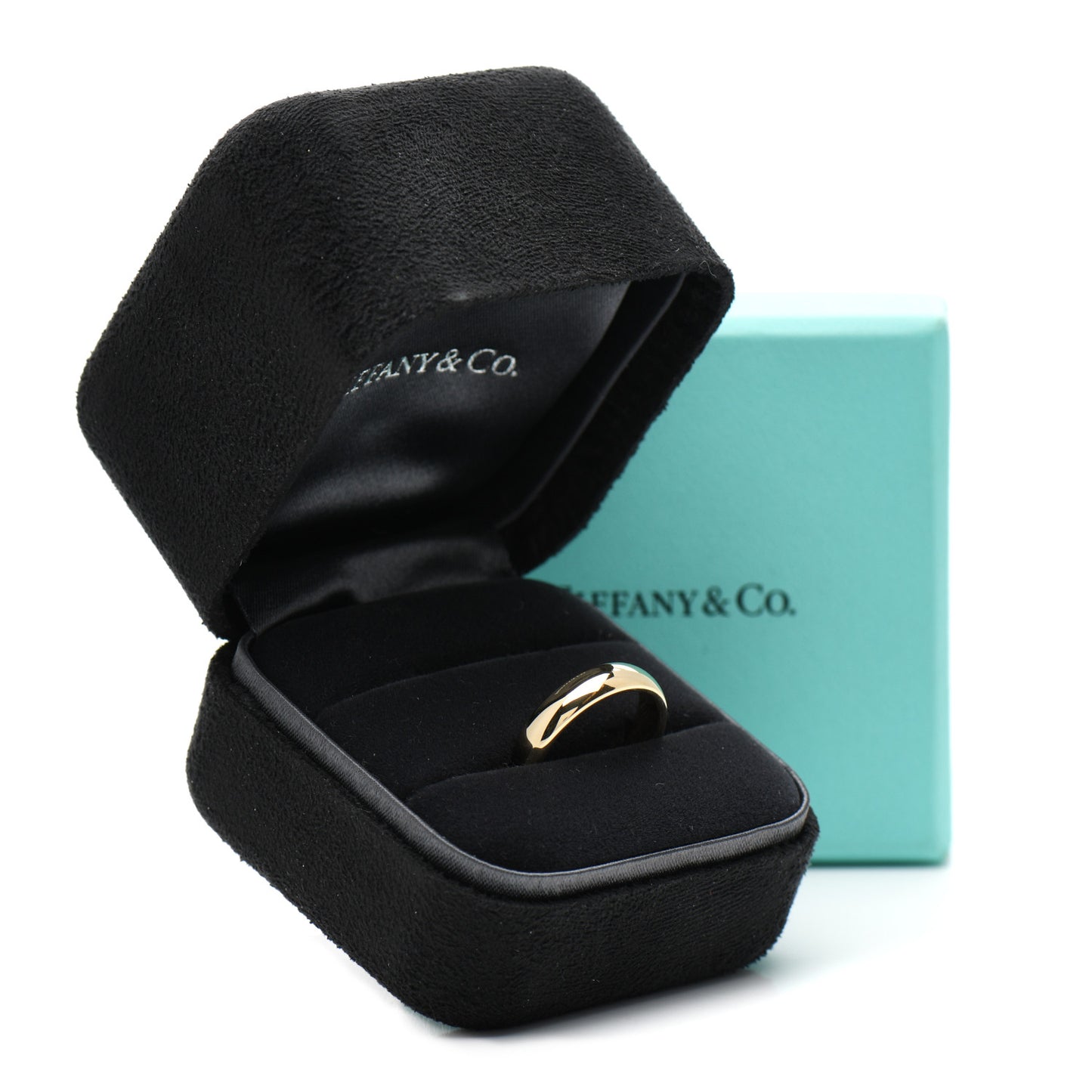 18K Yellow Gold 4.5mm Classic Wedding Band Ring 56 7.5