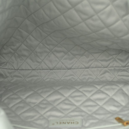 Chanel Shiny Calfskin Quilted Chanel 22 Light Blue 6 of 11