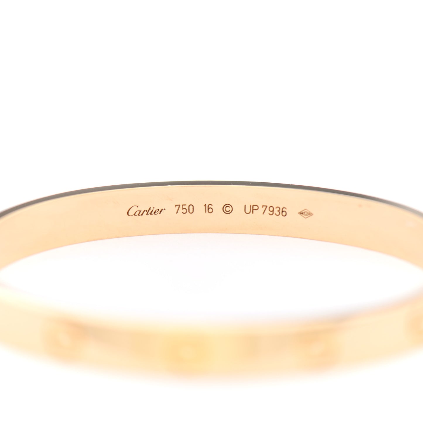 18K Yellow Gold LOVE Bracelet 16