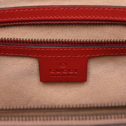 Gucci Calfskin Matelasse Medium GG Marmont Tote Hibiscus Red 6 of 9