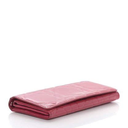 Christian Dior Patent Cannage Rendezvous Wallet Pink 4 of 9