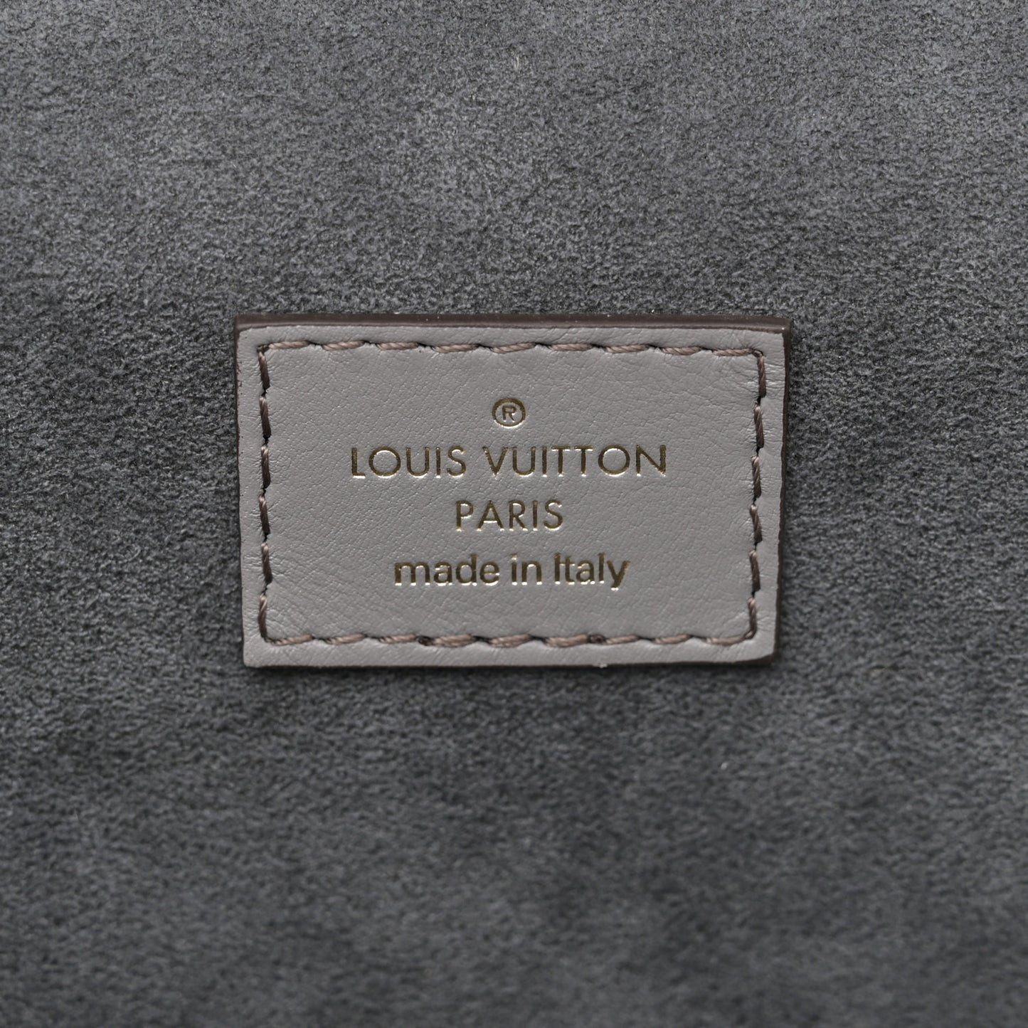 Calfskin Monogram Vanity Chain Pouch Trianon Grey