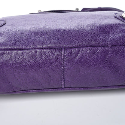 Balenciaga Agneau Giant 12 Silver Hardware Town Dark Violet 12 of 15