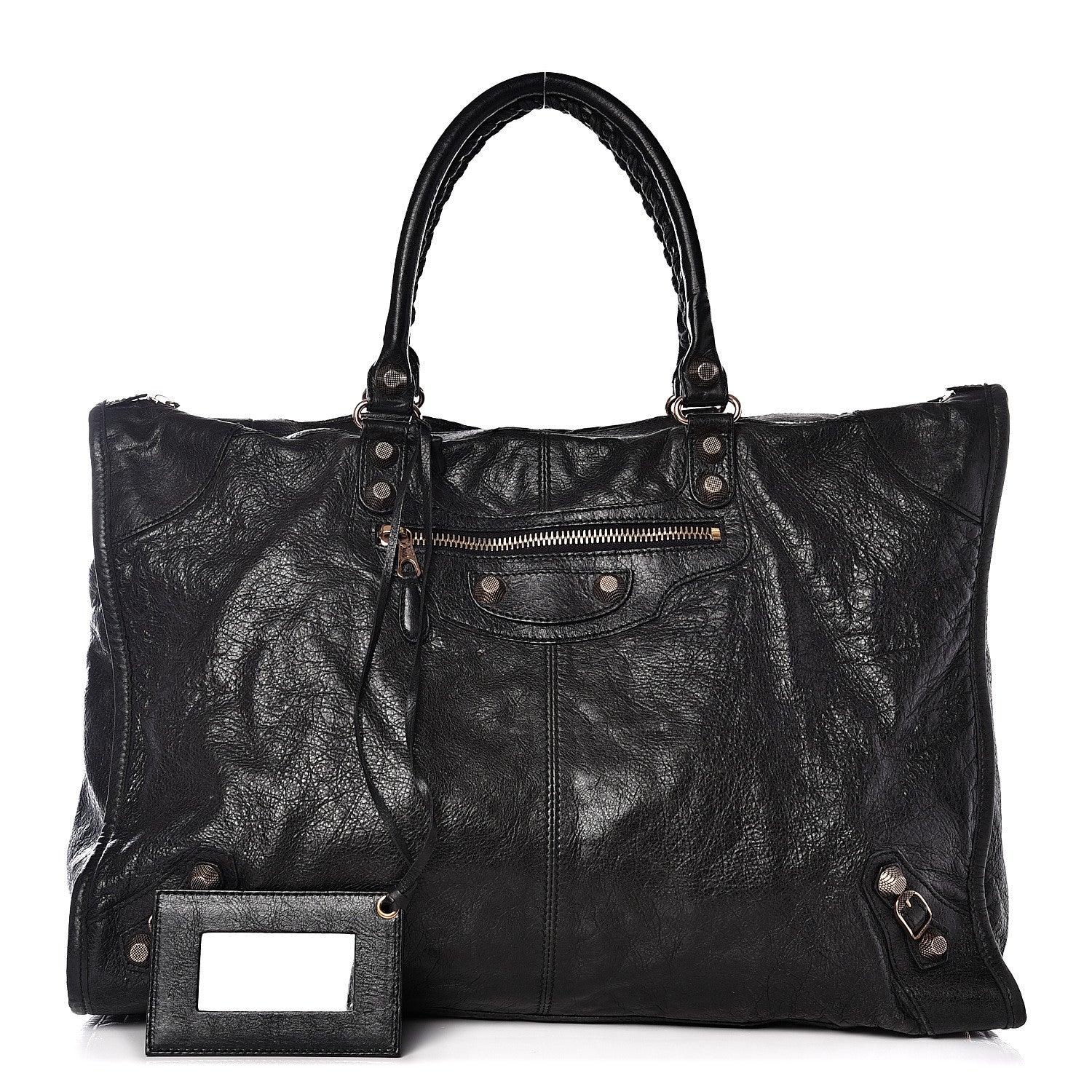 Balenciaga Agneau Giant 12 Rose Gold Hardware Weekender Black 1 of 13
