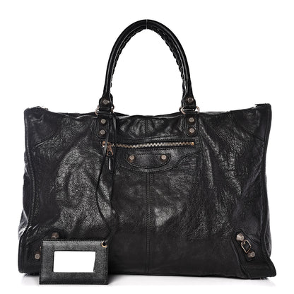 Balenciaga Agneau Giant 12 Rose Gold Hardware Weekender Black 1 of 13