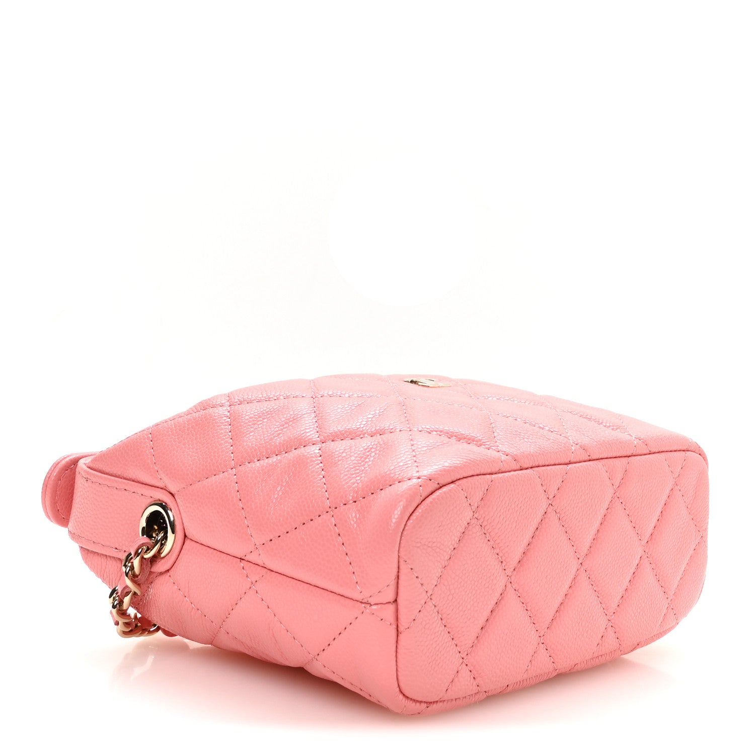 Chanel Caviar Quilted Hobo Clutch With Chain Pink 3 of 10