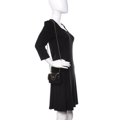Chanel Shiny Lambskin Quilted Extra Mini Flap Black 2 of 10