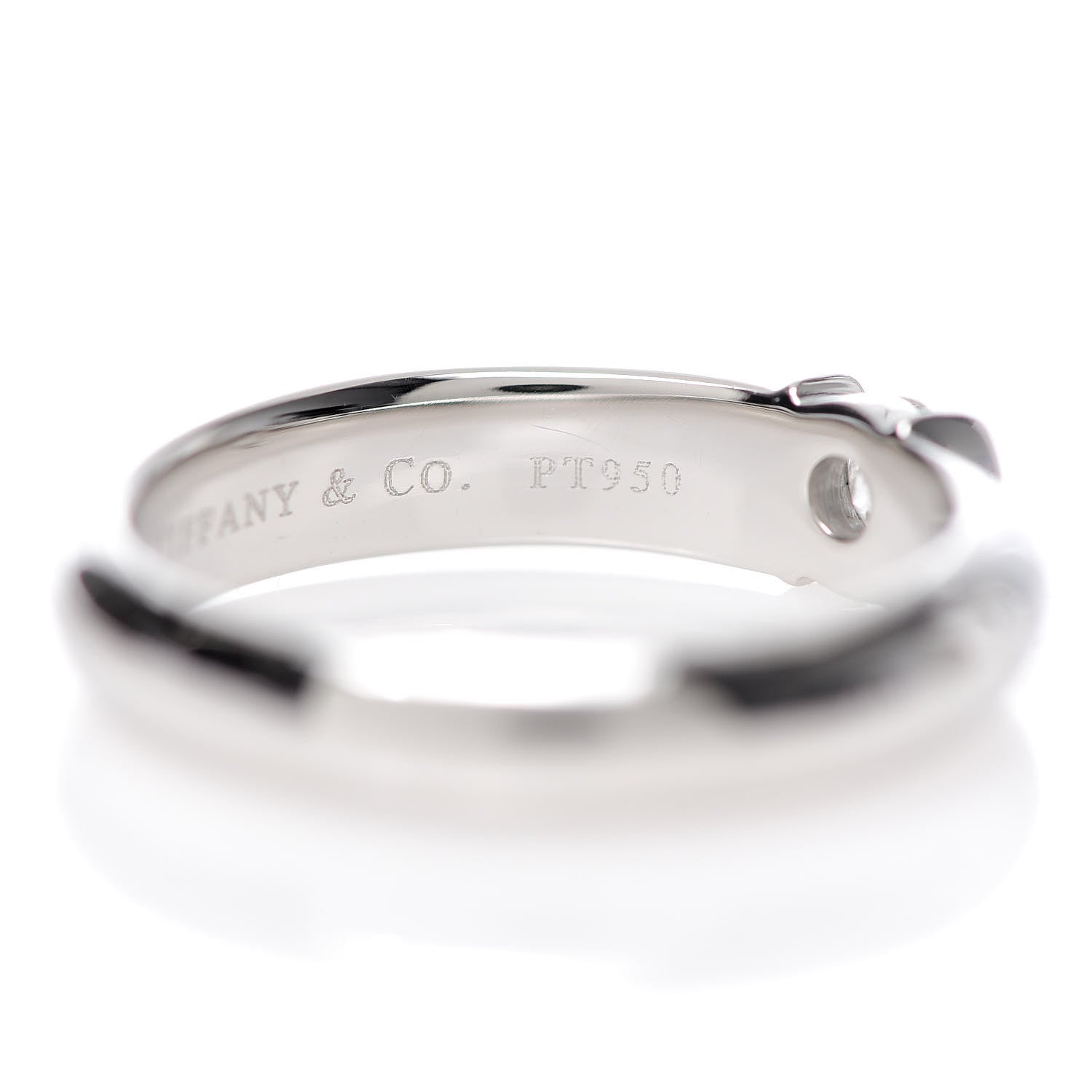 Tiffany Platinum Diamond .19ct Etoile Solitaire Ring 53 6.25 5 of 6