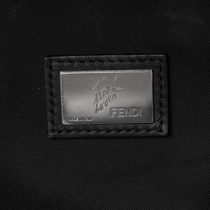 Fendi Nylon Vitello Century Mink Fox Goat Fur Studded Karlito Backpack Black Multicolor 6 of 17
