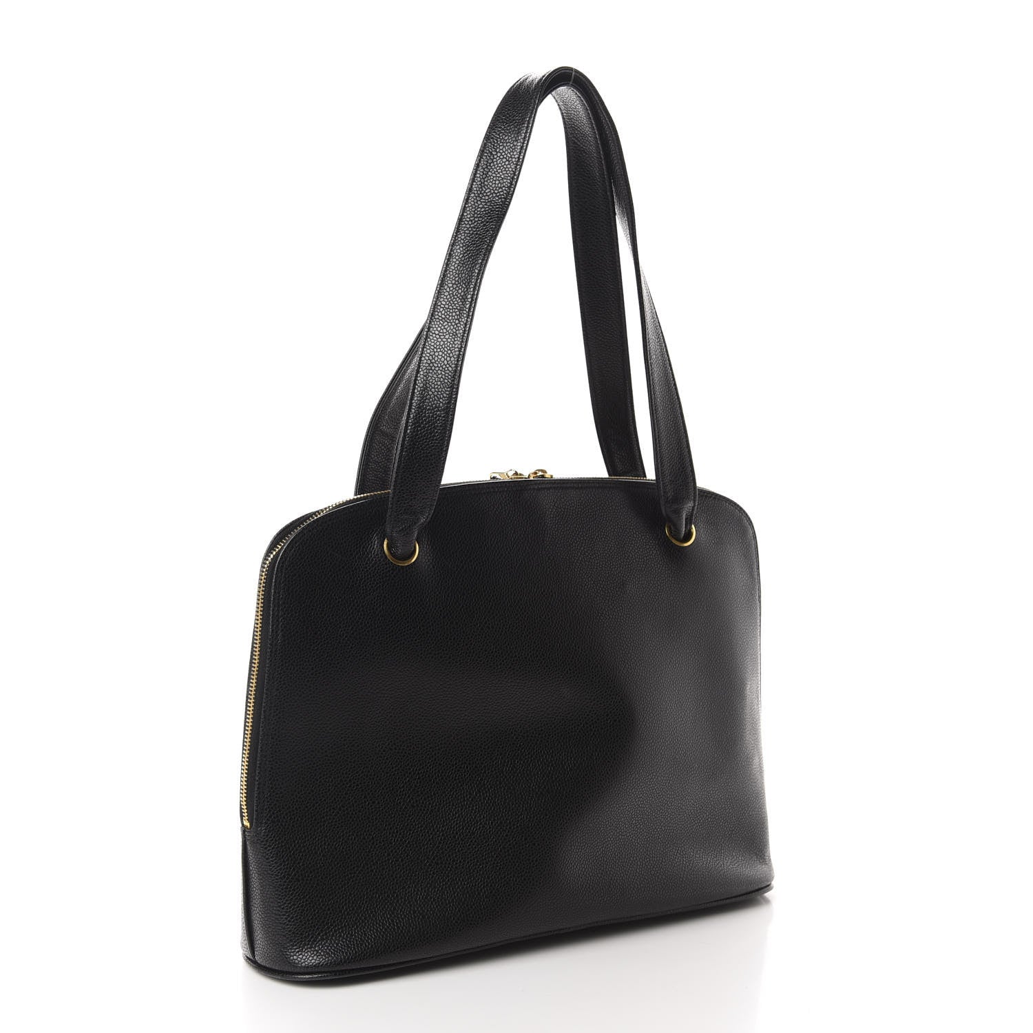Chanel Caviar Large CC Shoulder Bag Black 3 of 12