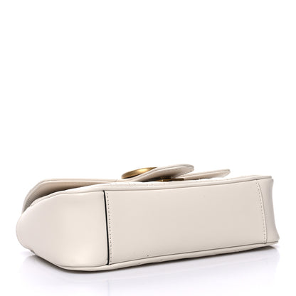 Gucci Calfskin Matelasse Mini GG Marmont Shoulder Bag White 4 of 11