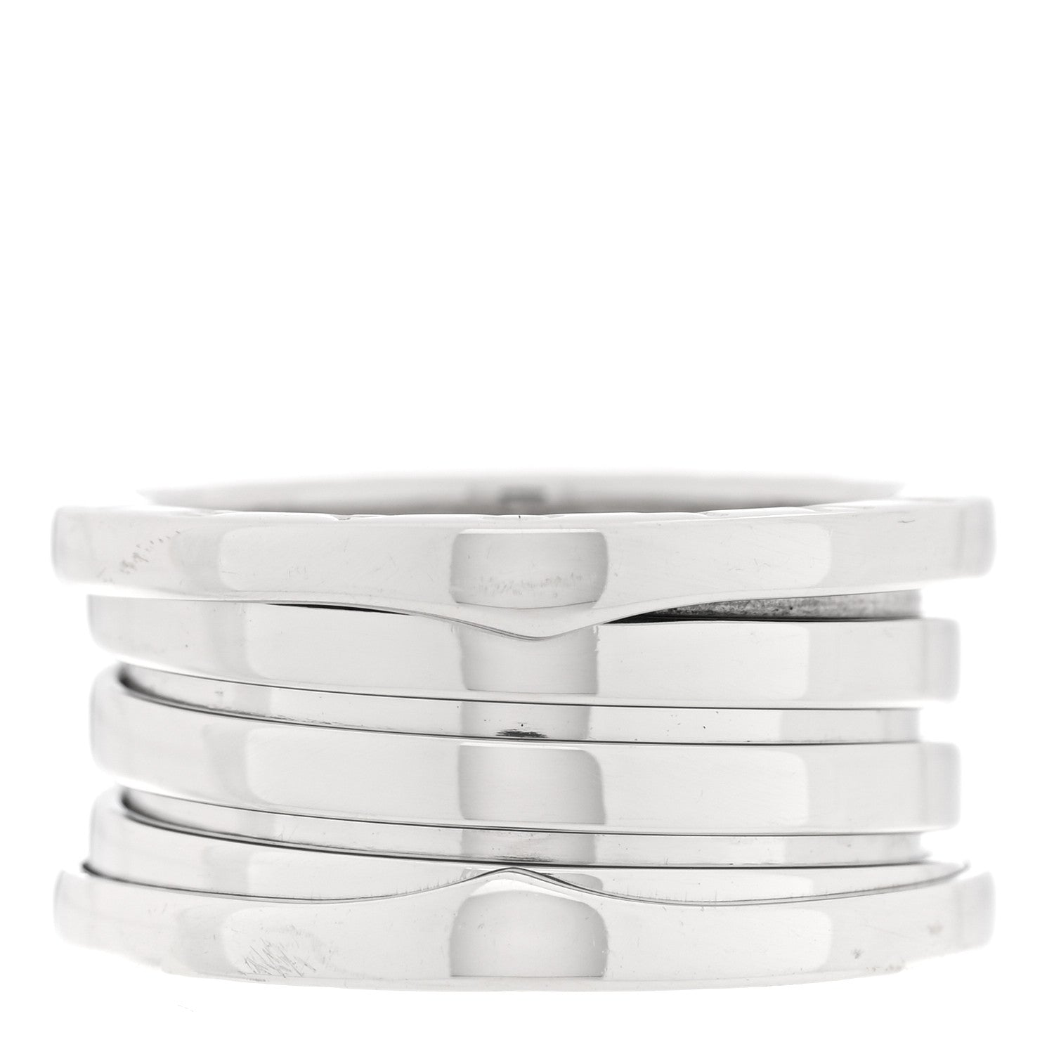 Bulgari 18K White Gold B.Zero1 Three-Band Ring 53 6.5 3 of 5