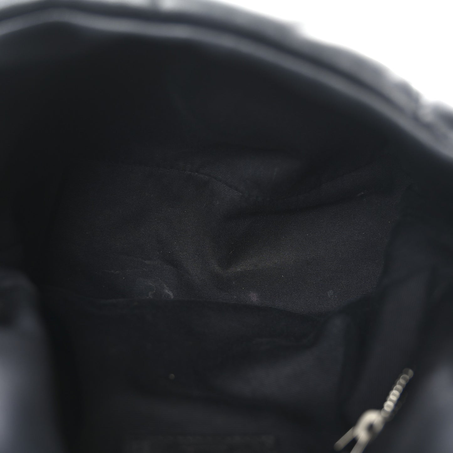 Lambskin Quilted Small Loulou Puffer Monogram Chain Satchel Black