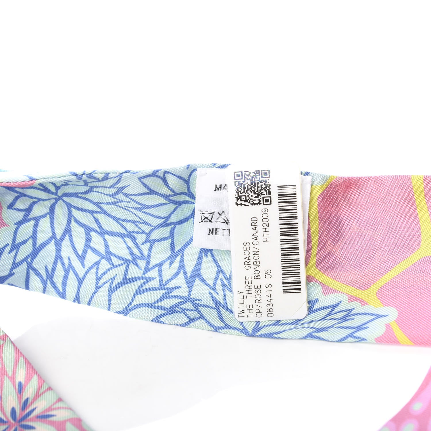 Hermes Silk The Three Graces Twilly Rose Bonbon Canard 4 of 4