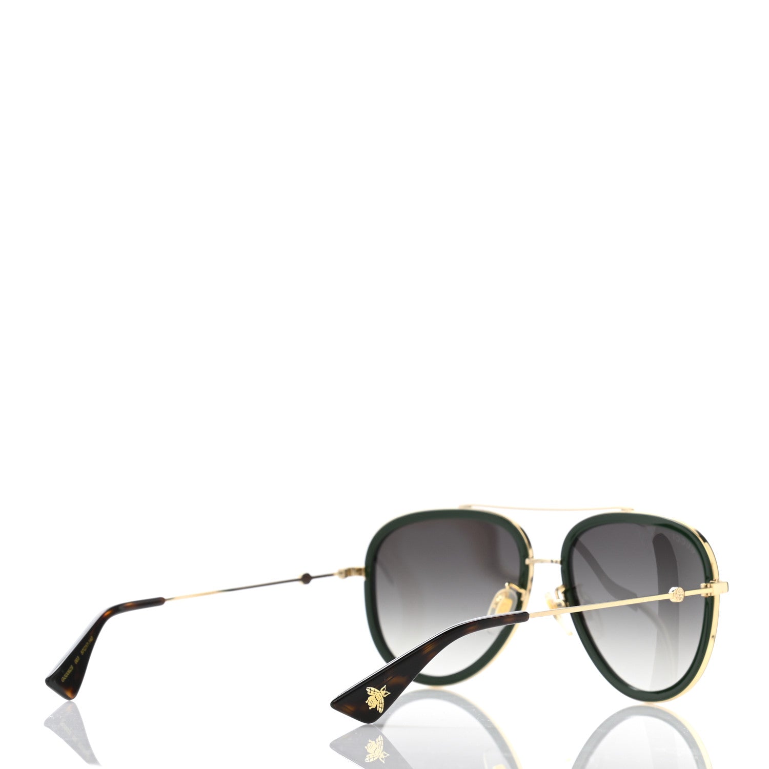 Gucci Web Aviator Sunglasses GG0062S Green Red 4 of 9