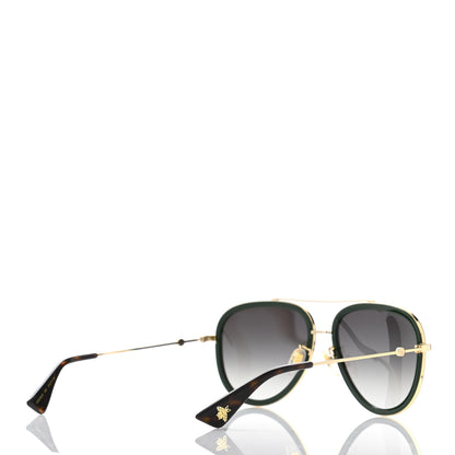 Gucci Web Aviator Sunglasses GG0062S Green Red 4 of 9