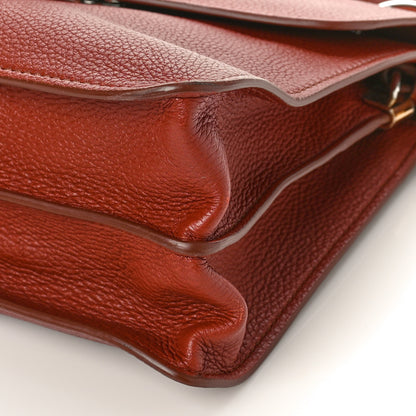 Chloe Shiny Grained Calfskin Medium Aby Day Shoulder Bag Sepia Brown 8 of 8