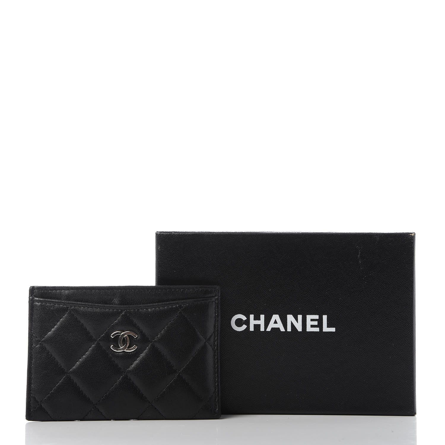 Chanel Lambskin Quilted Card Holder Black 10 of 10