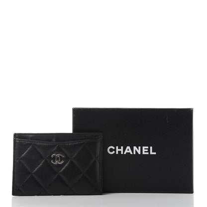 Chanel Lambskin Quilted Card Holder Black 10 of 10