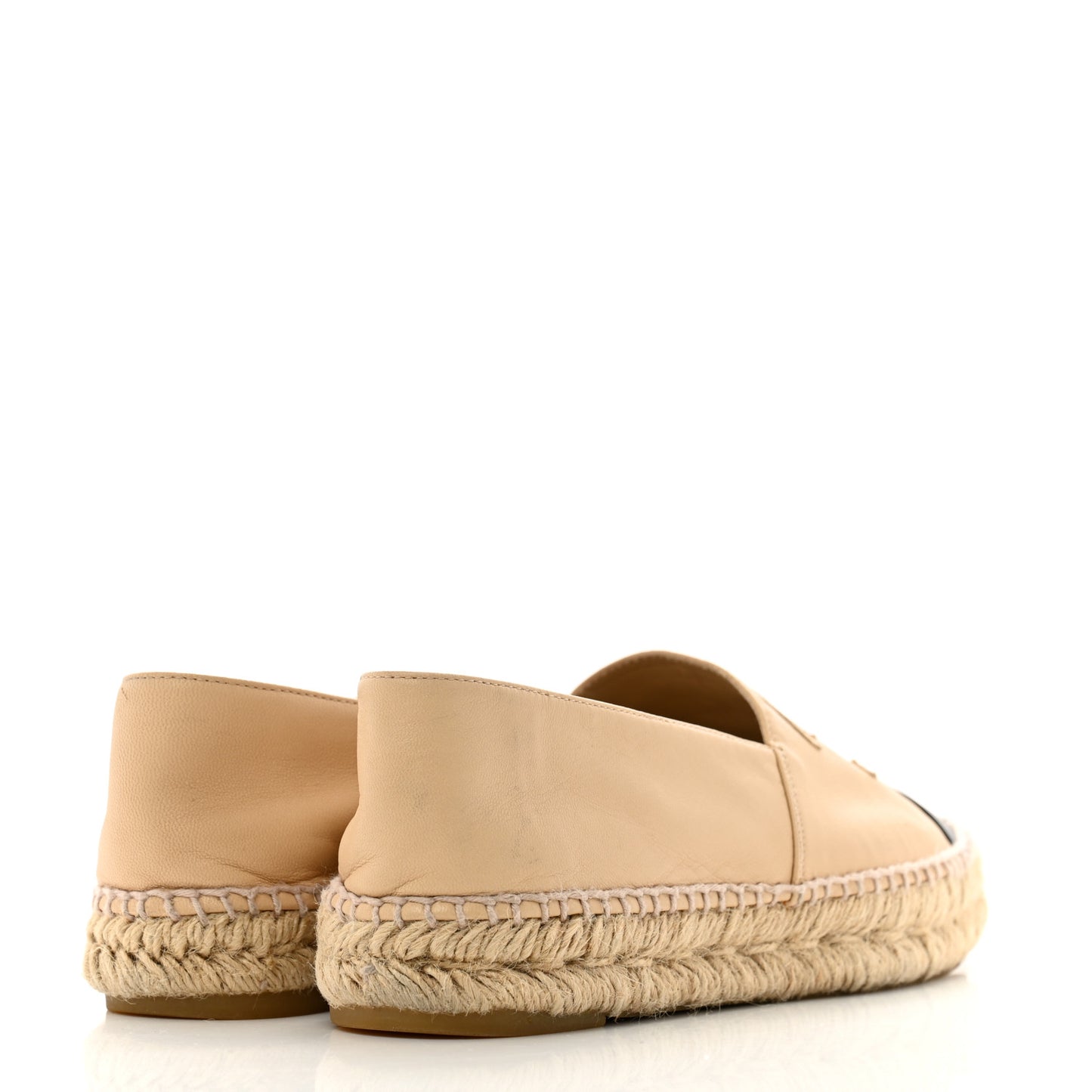 Lambskin CC Espadrilles 38 Beige Black