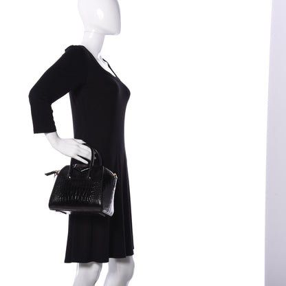 Givenchy Calfskin Crocodile Embossed Mini Antigona Black 2 of 9