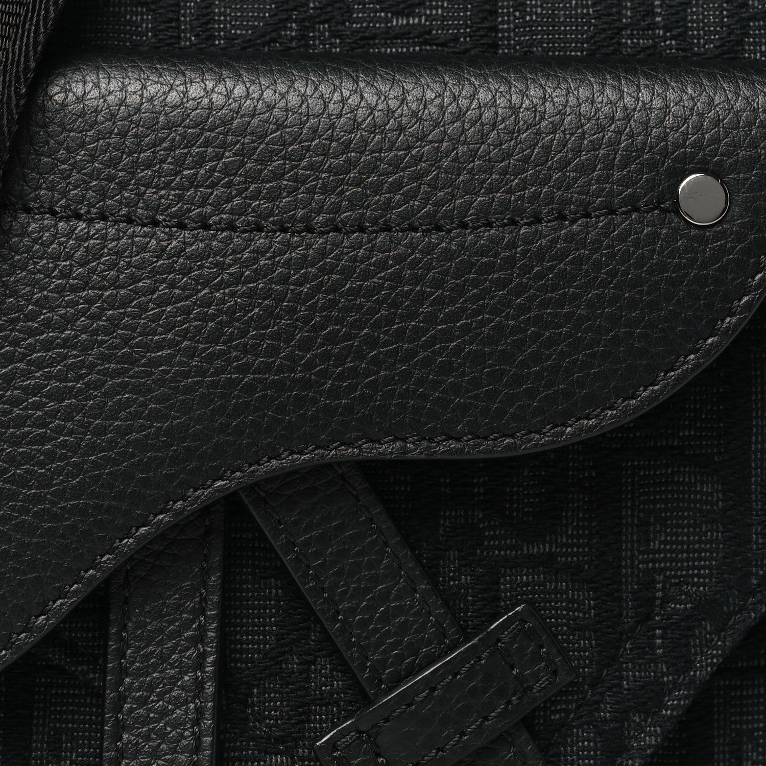 Christian Dior Oblique Saddle Messenger Pouch Black 8 of 13