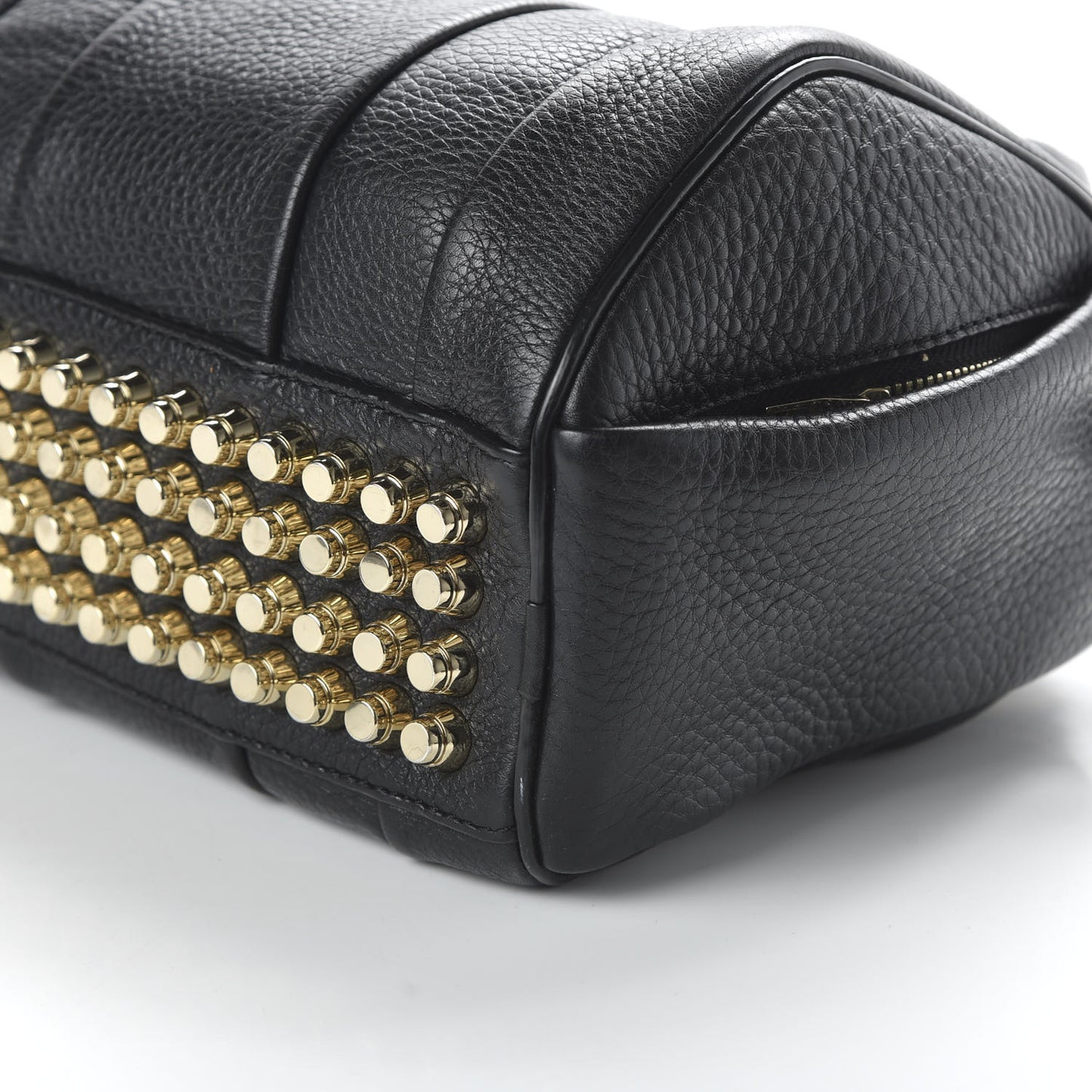Pebbled Lambskin Rockie Black Pale Gold Hardware