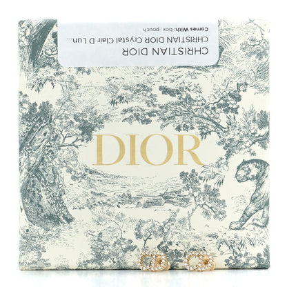Christian Dior Crystal Clair D Lune Earrings Gold 5 of 5