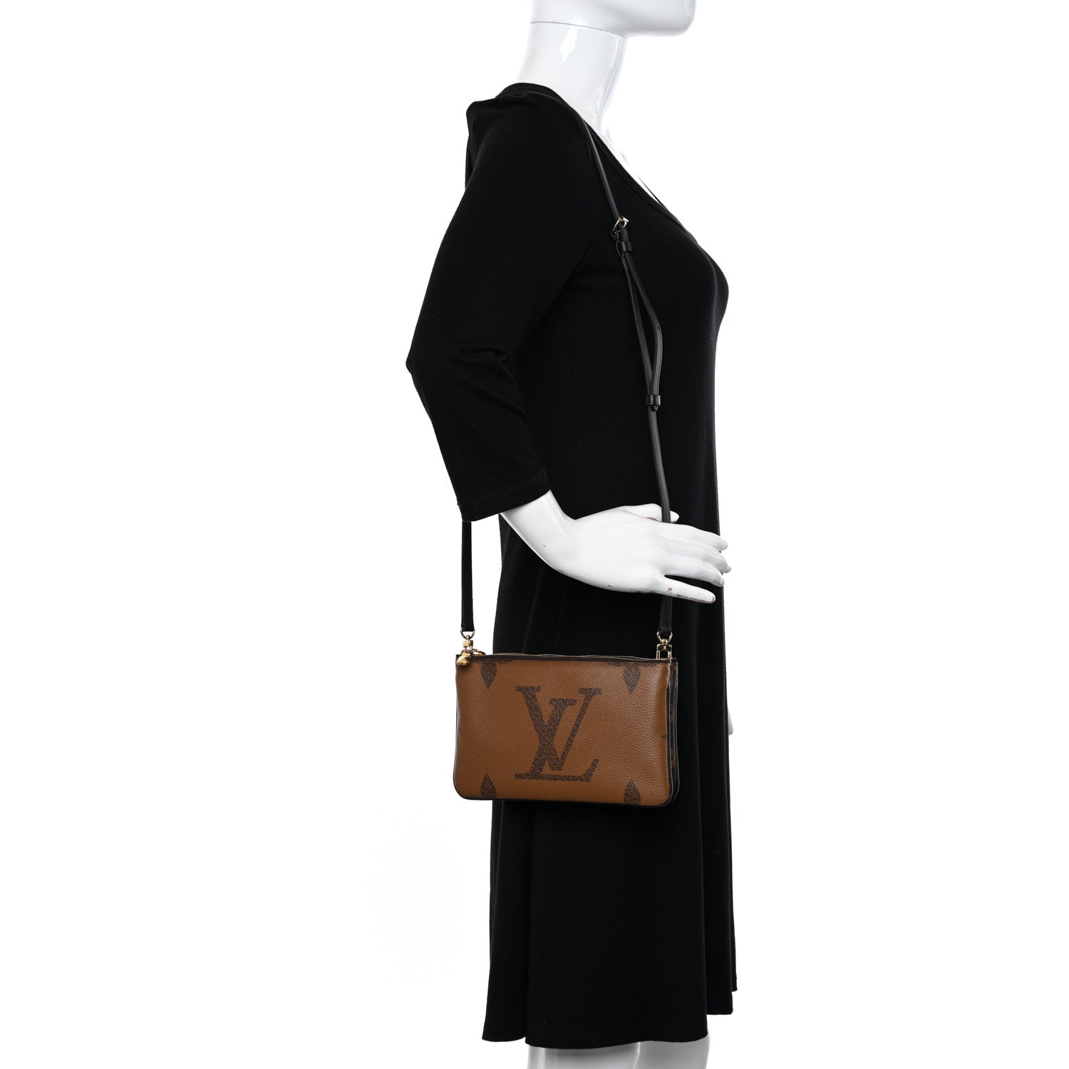 Louis Vuitton Reverse Monogram Giant Double Zip Pochette 2 of 11