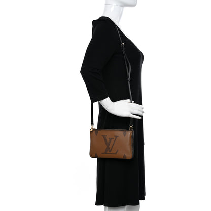 Louis Vuitton Reverse Monogram Giant Double Zip Pochette 2 of 11