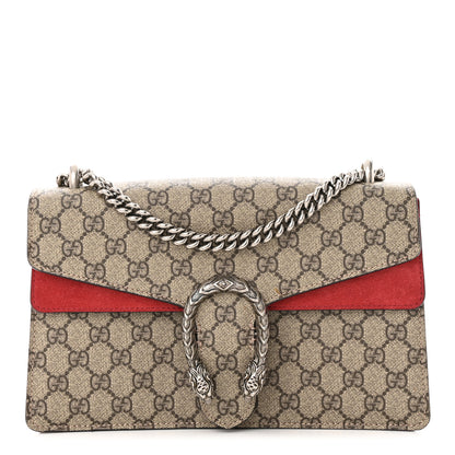 Gucci GG Supreme Monogram Small Dionysus Shoulder Bag Red 1 of 14