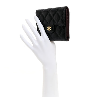 Chanel Caviar Quilted Compact Flap Wallet Black 2 of 8