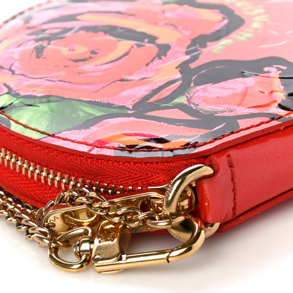 Louis Vuitton Vernis Roses Chapeau Coin Purse Orange Sunset 6 of 16